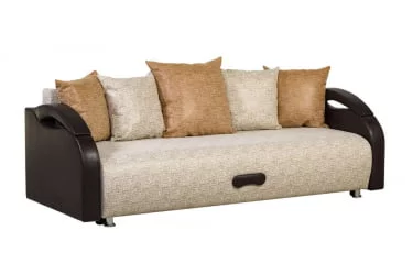 Диван прямой Юпитер БД Крокодил Белый