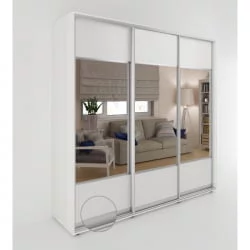 Шкаф-купе 3-х дверный Акцент-Дуэт КЛ 1500х600 Выбеленное дерево