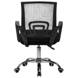 Кресло CROMEX (КРОМЕКС) Top CH-695 ХРОМ сетка/ткань TW черное