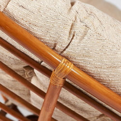 Кресло PAPASAN 23/01 W /с подушкой/ диаметр подушки 129 см, 115х101х104 см, Cognac (коньяк), ткань Старт