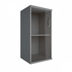 Шкаф низкий узкий левый Riva А.СУ-3.2 Л Клен/Металлик