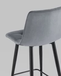 Стул полубарный Джанго велюр Темно-серый