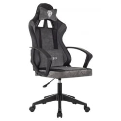 Кресло компьютерное BRABIX Forcer GM-127, 2 подушки, экокожа/велюр, черное/серое