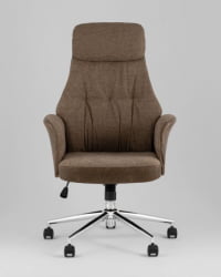 Кресло офисное ТопЧаирс Неома коричневый экокожа / TopChairs Neoma