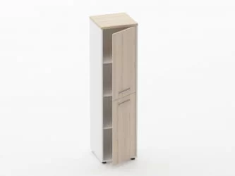 Шкаф 3 узкий закрытый, 2 двери Deka 10.16.12Пр Туя/Белый