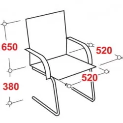 Конференц-кресло VT_CH416-V Кожзам 124480 Черный