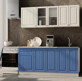 Кухонный гарнитур Хозяюшка 1,8 м Белый/Мускат глянец