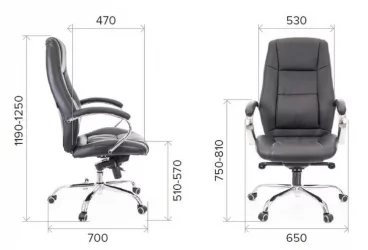 Кресло руководителя Kron M кожа Коричневый