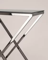 Консоль ИНСИГНИЯ 115x30 Темный хром стекло smoke