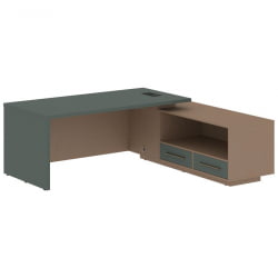 Стол руководителя правый VELION VCT 2119 R Нефрит Кобра