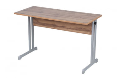 Парта двухместная с прямыми углами (рост 6) Ясень Шимо светлый/Металл Серый