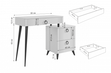 Туалетный стол Ева TS-01