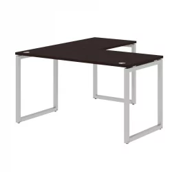 Угловой компьютерный стол XTEN-Q XQCT 1415 R Легно темный Алюминий