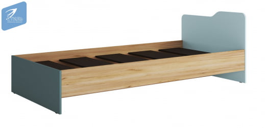 Кровать RICH КР-003 Мята/Сумеречный голубой/дуб крафт золотой