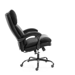 Кресло руководителя Chief metalBL кож/зам/ткань, черный/черный стеганный/черный, 36-6/36-6/TW-11