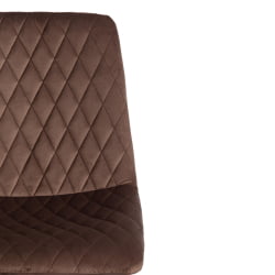 Стул CHILLY X (mod. 7096) ткань/металл, 45x53х88 см, высота до сиденья 50 см, коричневый barkhat 12/черный