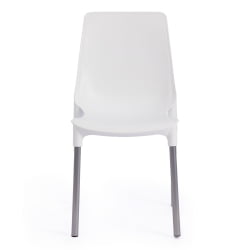 Стул GENIUS (mod 75) металл/пластик, 46x56x84cм, белый/ножки хром