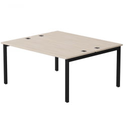 Бенч-система на 2 места на металлокаркасе, опоры 45 гр Everprof EVO 254S017 Дуб Соната Черный