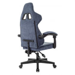 Кресло компьютерное BRABIX Shooter GM-123, 2 подушки, ткань, синее/серое
