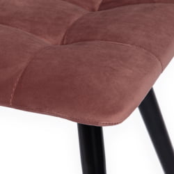 Стул CHILLY (mod. 7095) / 1 шт. в упаковке ткань/металл, 45x53х88 см, высота до сиденья 50 см, коралловый barkhat 15 /черный