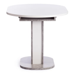 Стол обеденный SATURN ЛДСП, 120-160x80x75,5 см, Бетон/Белый