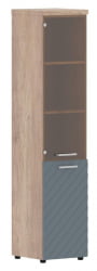 Шкаф колонка комбинированная с топом (левый) Torr LUX TLHC 42.2 L Дуб Каньон Серо-голубой