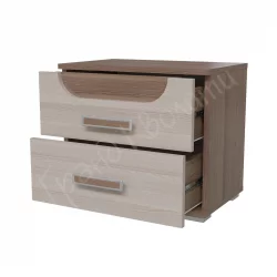 Тумба прикроватная Пальмира модуль 1 Ясень Шимо темный Ясень Шимо светлый