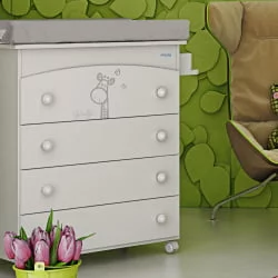 Детский комод Micuna Sabana B-970 White Stars Grey
