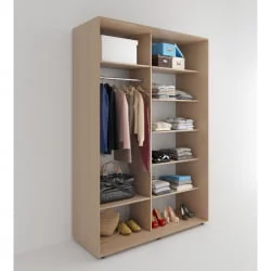 Шкаф-купе 2-х дверный Акцент-Дуэт КЛ 1400х600 Дуб молочный