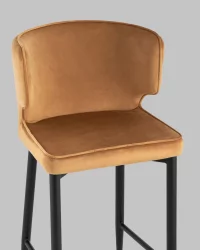 Полубарный стул Матео ножки велюр Терракотовый