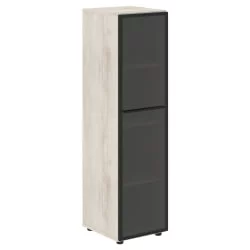 Шкаф колонка со стеклянной дверью LOFTIS LMC 40.2R Сосна Эдмонт