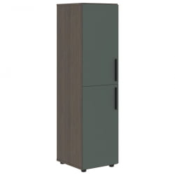 Шкаф-колонка с двумя глухими малыми дверьми (левый) VELION VMCS 40.4 L Нефрит Дуб Сильвер