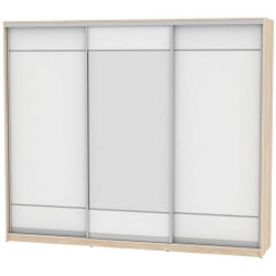 Шкаф-купе B-230х270х60-2(ДСС-Белый-D7D8D7)