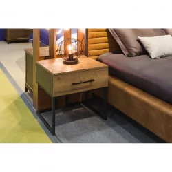 Тумба дизайнерская Loft Дуб натур/Бетон