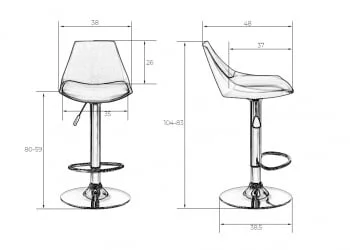 Стул барный DOBRIN ROCKY Чёрный