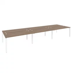 Рабочая станция на П-образном м/к ONIX O.MP-D.RS-6.4.7 Дуб Аризона/Белый