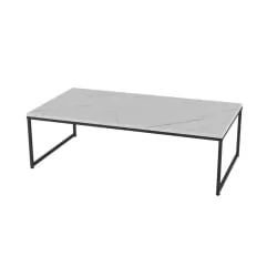 Придиванный столик Инсайд Белый мрамор/черный