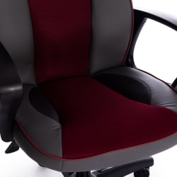 Кресло RACER кож/зам/ткань, металлик/бордо, 36/13
