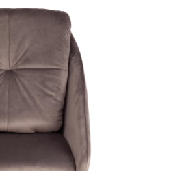 Кресло STAR (mod. CY-1919) вельвет/металл, 68 х 60 х 88 см , серый (HLR 24)/черный