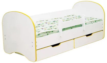 Кровать детская Радуга с 2-мя ящиками 800*1900 Красный