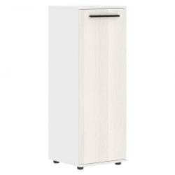 Шкаф-колонка с глухой средней дверью EDIS EMCS 42.1 Ясень Траун Черный Белый