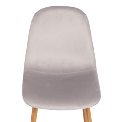 Металлический стул BREEZE (mod. 4724) вельвет/металл, 44 х 53 х 87 см, Light grey (светло-серый) HLR14 / натуральный