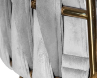 Стул барный DOBRIN EMMA GOLD (светло-серый велюр (135-37)) 4 шт