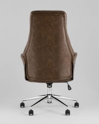 Кресло офисное ТопЧаирс Неома коричневый экокожа / TopChairs Neoma