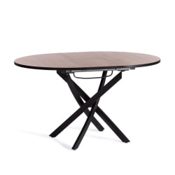 Раздвижной стол MANZANA ЛДСП/HPL/металл, 100 х 100+30 х 75 см, Дуб Вотан/черный