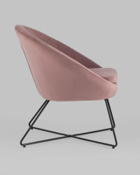 Кресло Колумбия велюр Пыльно-розовое