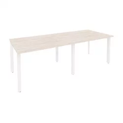 Стол переговорный (2 столешницы) ONIX O.MP-PRG-2.2 Денвер Светлый/Белый