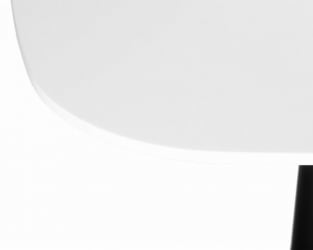 Обеденный стол DOBRIN OTIS (белая столешница, черное основание)