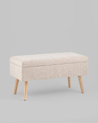 Банкетка Сторми с ящиком серо-бежевый