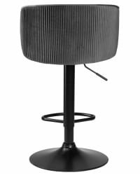 Стул барный DOBRIN DARCY BLACK (серый велюр (1922-19))